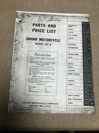 4 Manuales Indian Moto Antiguos
