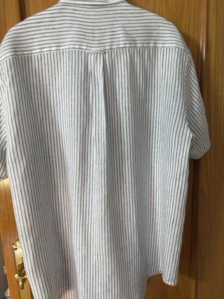 Camisa GANT Lino Rayas Azul Talla Xl