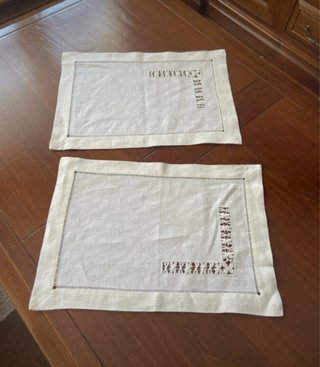Conjunto 2 individuais linho puro