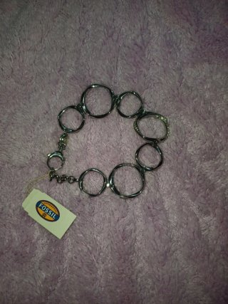 Bracciale Fossil cerchi argento