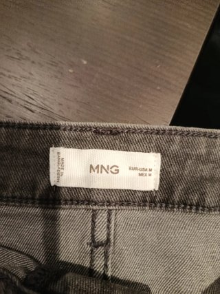 Minifalda vaquera gris Mango teen Talla M