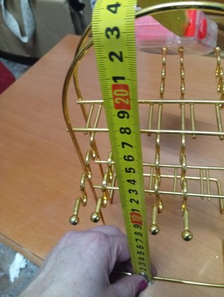 Organizador de colgantes dorado