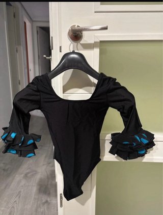 Traje Flamenca Negro y Azul