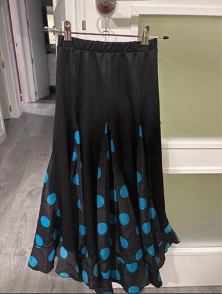 Traje Flamenca Negro y Azul