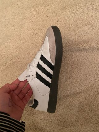 Zapatos Adidas Samba Blancos y Grises