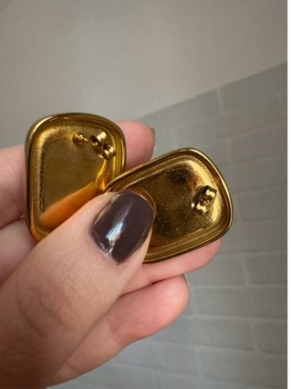 Orecchini placcati oro 18K con pietre malachite
