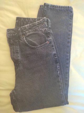 Pantalón vaquero Zara mujer negro/gris T.36