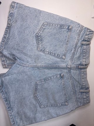 Pull&Bear Pantalón Corto Vaquero Bermuda Azul