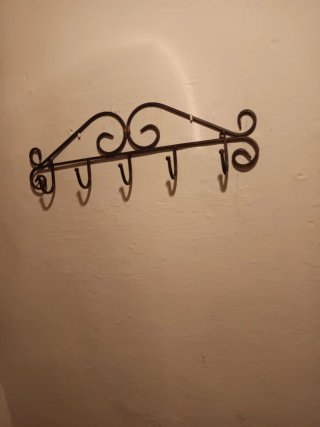Perchero de pared de hierro forjado