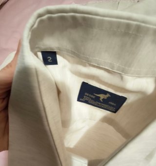 Camisa Elegante Beige Hombre Manga Corta