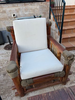 Conjunto Muebles Terraza Bambú y Madera