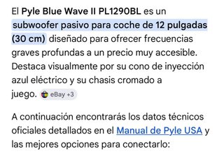Subwoofer Pyle 1200W 12 Pulgadas