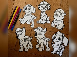 Figure di Paw Patrol da colorare