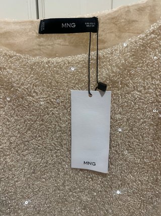 Top lentejuelas Mango (A estrenar) Negociable