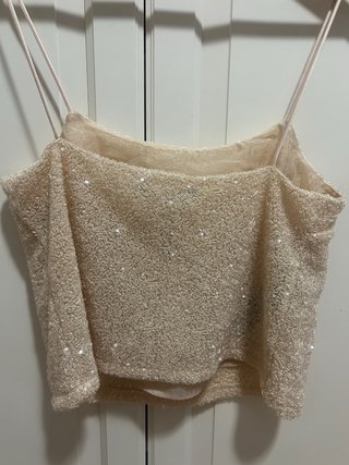 Top lentejuelas Mango (A estrenar) Negociable