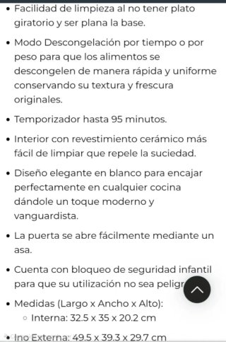 Microondas Cecotec 23L SIN PLATO