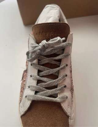 Zapatillas niña Mia y Lia Piel Glitter. Talla 33