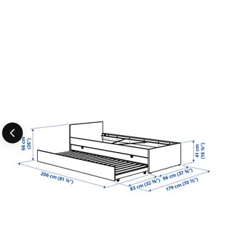 Cama IKEA VIHALS 90x200 con cama nido