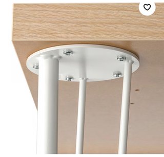 Escritorio Ikea madera y metal con ruedas