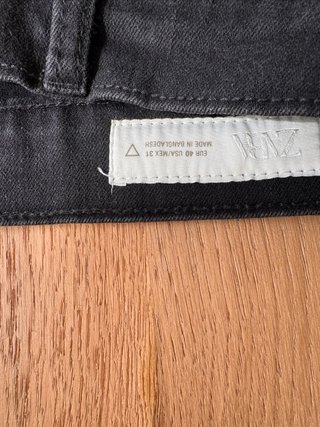 Pantalones Vaqueros Zara Slim Fit Talla 40 Negros