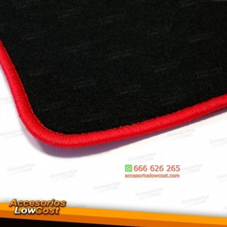 ALFOMBRILLAS X5 E53 SIN LOGO RIBETE ROJO