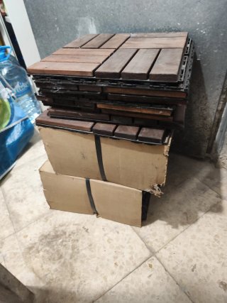 Baldosas suelo exterior RUNNEN de madera
