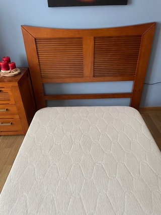 Cabecero y base cama 105cm madera