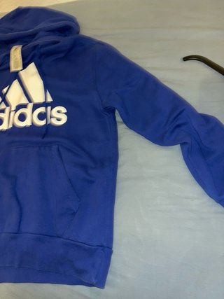 Sudadera Adidas Azul con Logo Blanco