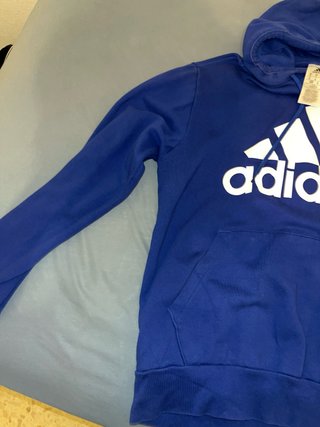 Sudadera Adidas Azul con Logo Blanco