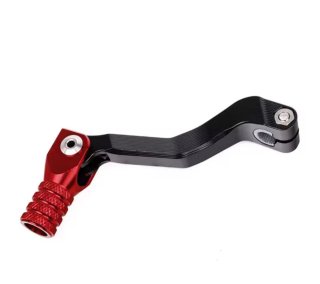 Pata de cambios moto aluminio rojo y negro