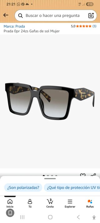 Gafas de sol Prada Opr 24zs Mujer