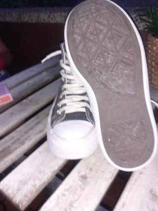 Bambas Converse plataforma negras talla 37