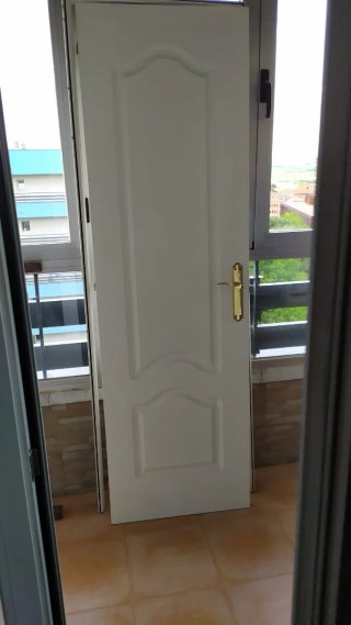 Puerta maciza lacada blanco 203x62cm