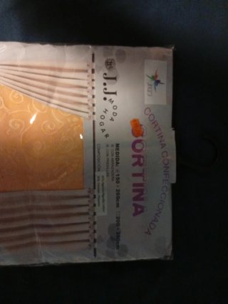 Cortina J.J. Hogar Beige/Naranja Poliéster