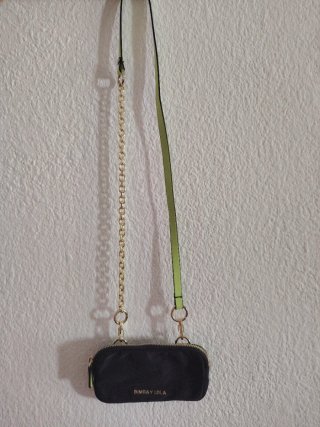 Bolso mini BL negro y verde