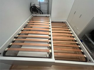 Cama nido doble color blanca con tres cajones