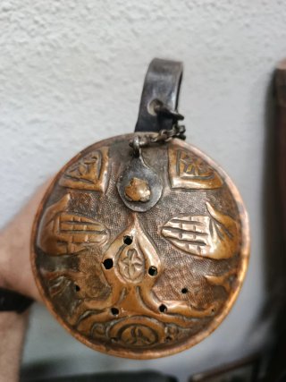 Tetera Cobre Antigua India Diosa Vishnu