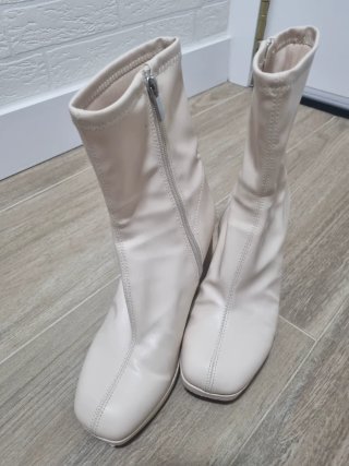 Botines beige tacón plataforma