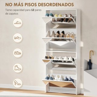 Zapatero blanco y beige