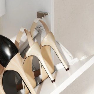 Zapatero blanco y beige