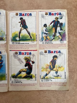 Álbum Barça Xiclet 1983 Barcelona Maradona Cruyff