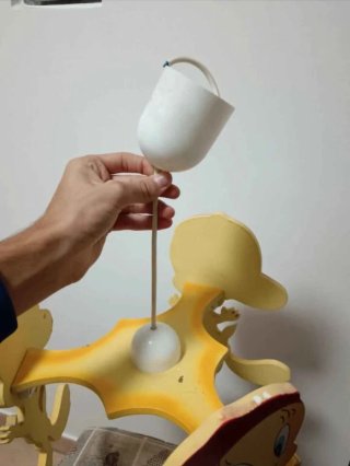 Lampadario Titti Giallo Legno