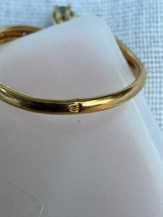 Anillo Vintage Chapado Oro con Piedras Verdes