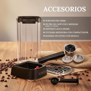 Cafetera retro 20 bars doble portafiltros NUEVA