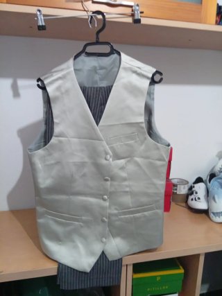 Traje de ceremonia hombre negro y gris