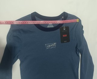 Camiseta Levi's Ringer Blue Cropped – Talla SX