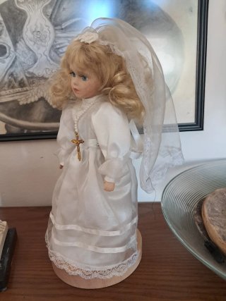 Muñeca porcelana comunión vintage