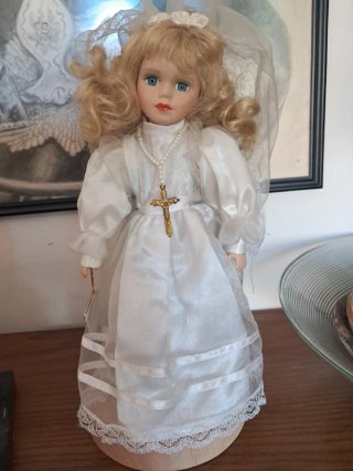 Muñeca porcelana comunión vintage
