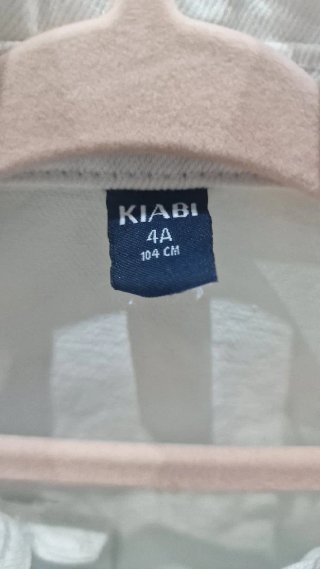 Cazadora vaquera blanca Kiabi T4