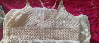 Vestito Gasa Zara Bianco